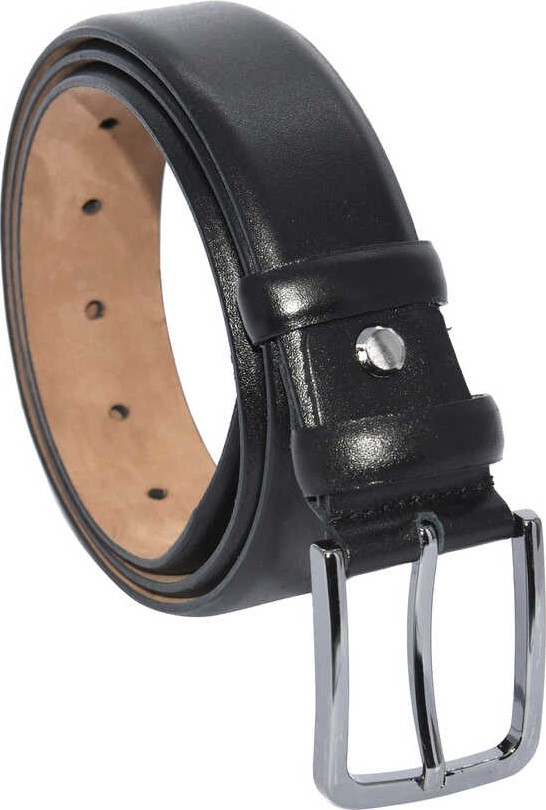 Süzer Siyah Hakiki Deri Düz Renk 3.5 cm Klasik Kemer - 200-DÜZ