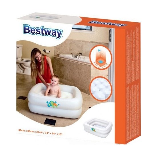 Bestway Şişme Tabanlı Bebek Havuzu (86 cm x 86 cm x 25) Fiyatı