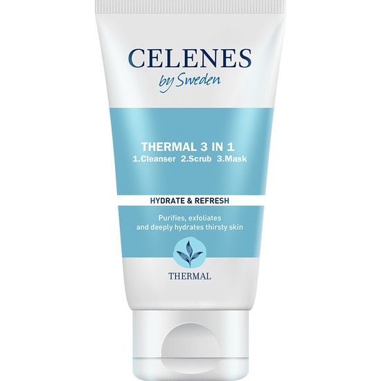 Celenes By Sweden Thermal 3in1 Peeling - Maske - Temizleyici 150 ml Tüm Ciltler