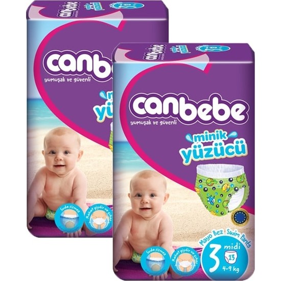 Canbebe Mayo Bebek Bezi Midi 3 Beden 13�lü 4 9 kg x 2�li Fiyatı