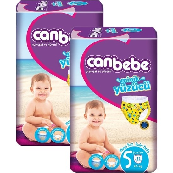 Canbebe Mayo Bebek Bezi Junior 5 Beden 11�li 12+ kg x 2�li Fiyatı