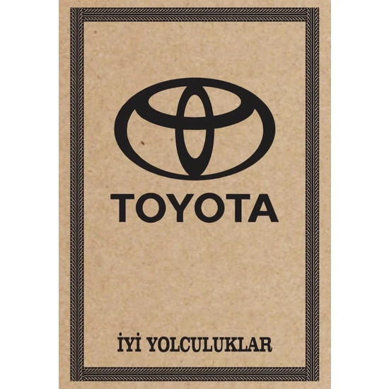 Cihan Oto Paspas Kağıdı Toyota Amblem Baskılı 100 Adet 35 x 50 cm