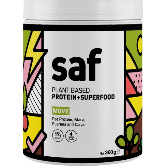 Saf Nutrition Bitkisel Protein + Superfood Mix. Move 360 gr