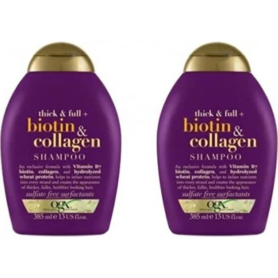 OGX  Biotin Collagen Şampuan 2 Adet 385 ml