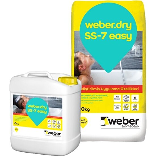 Weber Dry Ss 7 Easy Set Çimento Esaslı Yarı Elastik Su Yalıtım Harcı