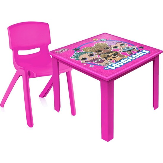 Fiore Lol Çocuk Masa Sandalye Takımı Pembe H40 Fiyatı