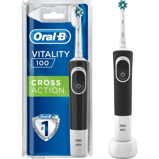 Oral-B D100 Şarjlı  Black Crossaction Diş Fırçası