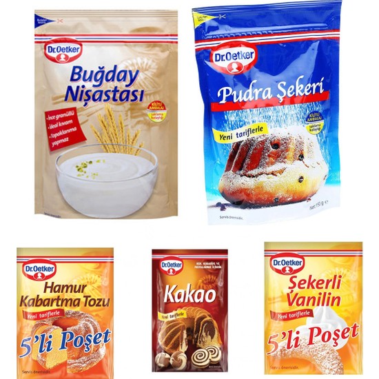 Dr. Oetker Kurabiye Malzeme Paketi (Buğday Nişastası + Pudra Fiyatı
