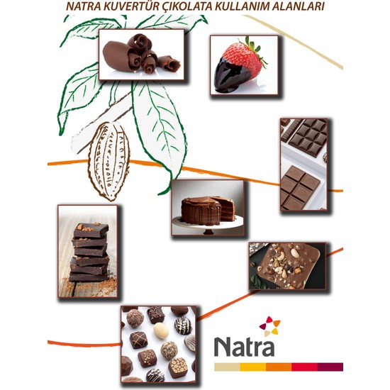 Natra Kuvertür Pul Çikolata 56 Bitter 1 kg Fiyatı