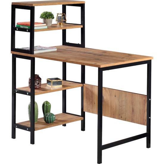 Albero Mobilya Metal Kitaplıklı Çalışma Masası Fiyatı