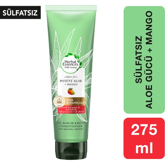Herbal Essences Sülfatsız Renk Koruma ve Nem Aloe + Mango  Saç Bakım Kremin 275 ml