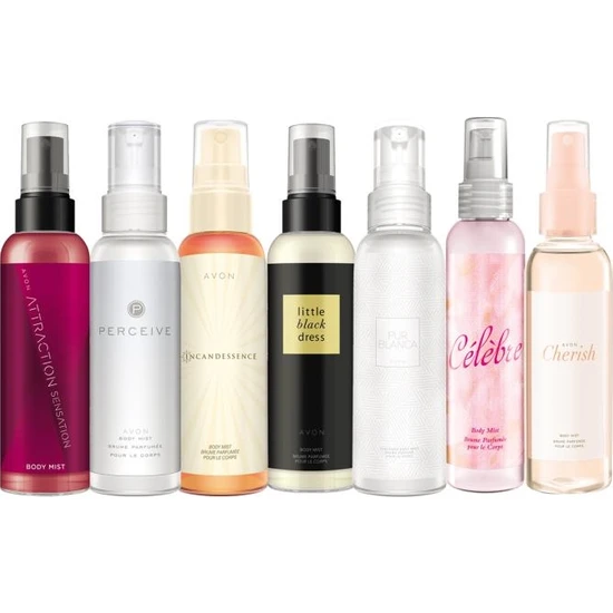 Avon Body Mist Parfümlü Vücut Spreyleri Yedili Paket