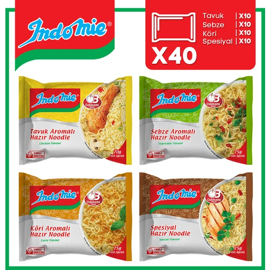 İndomie 40'lı Noodle Paket Karma Koli