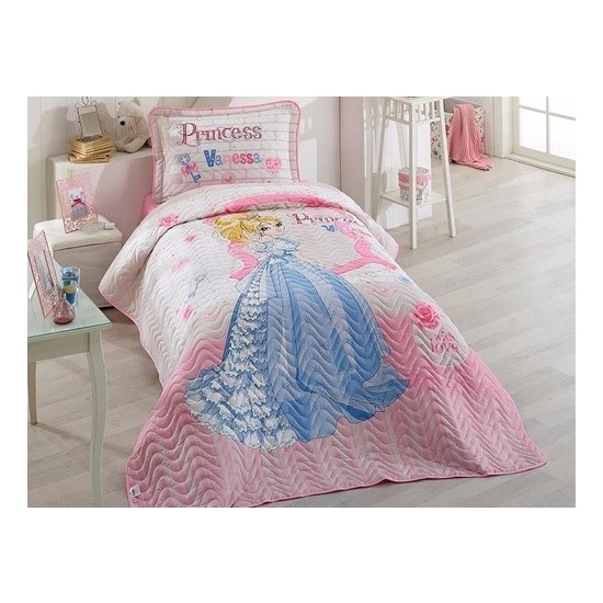 Clasy Pamuklu Tek Kişilik Yatak Örtüsü Vanessa Pembe Fiyatı