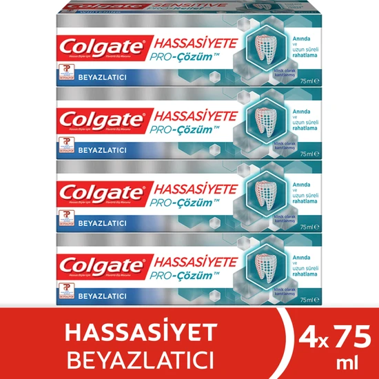 Colgate Hassasiyete Pro Çözüm Beyazlatıcı Diş Macunu 75 ml x 4 Adet