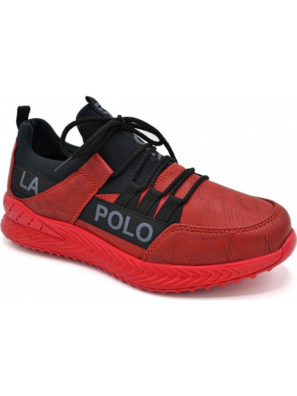 Jump 25346 Siyah Kirmizi Erkek Spor Ayakkabi Sneaker Jump