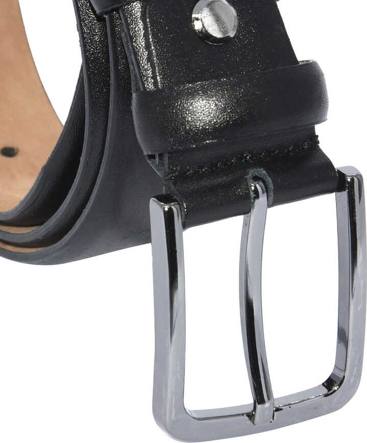 Süzer Siyah Hakiki Deri Düz Renk 3.5 cm Klasik Kemer - 200-DÜZ görsel 3