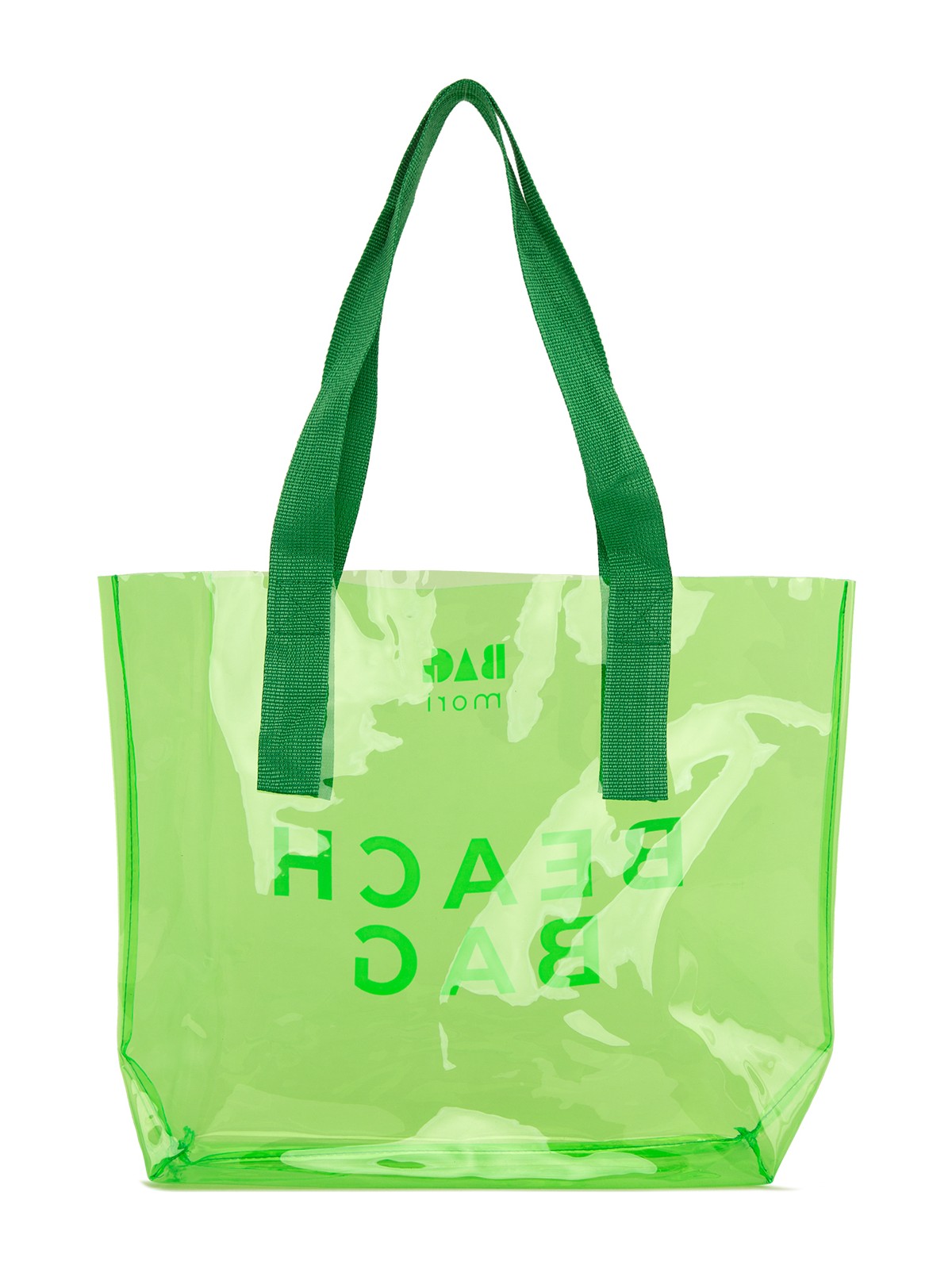Bagmori Siyah Beach Bag Baskılı Şeffaf Plaj Çantası - Görsel 8