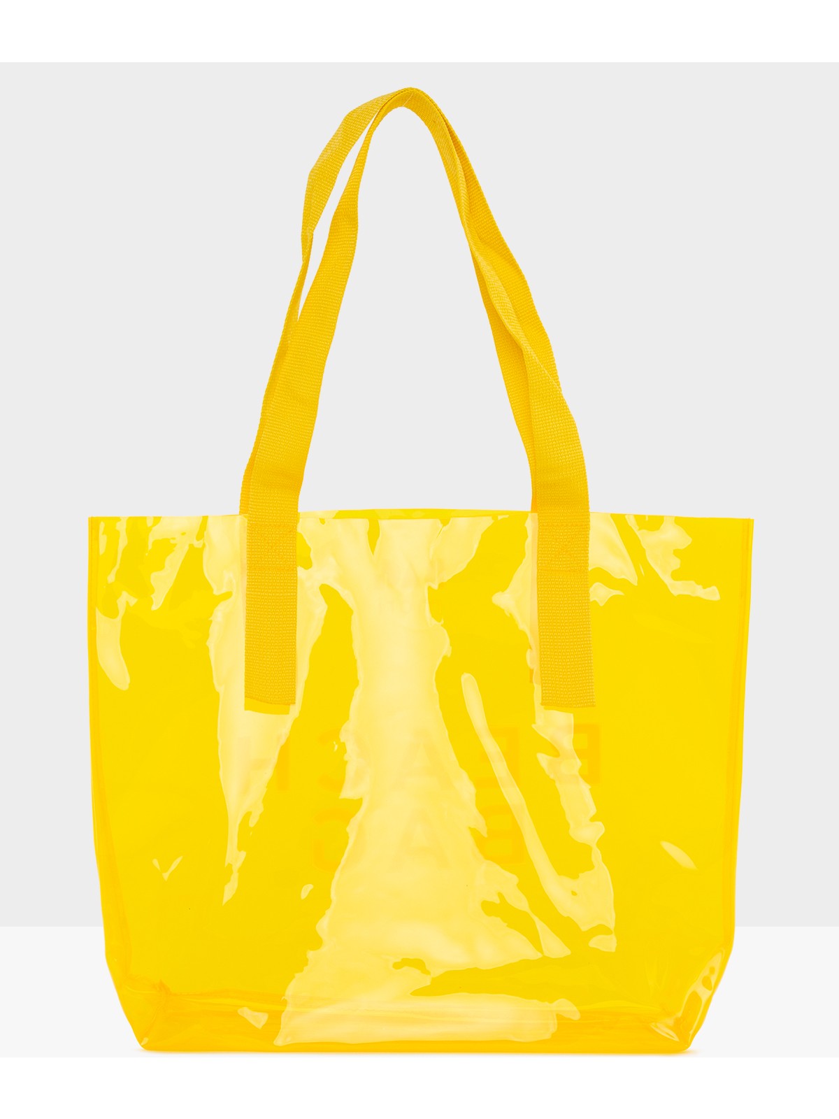 Bagmori Siyah Beach Bag Baskılı Şeffaf Plaj Çantası - Görsel 9