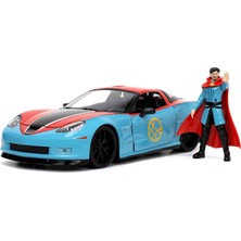 JADA Marvel Doctor Strange Chevy Corvette 1:24 Ölçek Die-Cast Araç, Lisanslı Figürlü