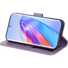 Hello-U Onur Için X40 5g / X9A 5g / Magic5 Lite 5g Flip Stand Cover Çiçek Deri Deri Cüzdan Kılıfı (Yurt Dışından)