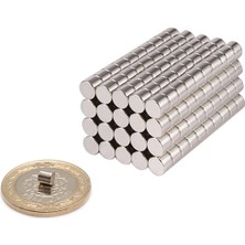 Mıknatıs Avm 50 Adet Ø2x2 mm Yuvarlak Mıknatıs - Neodyum N35 Kalite