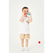 Perendi Maymun Cep Detaylı Şortlu Erkek Çocuk Takım