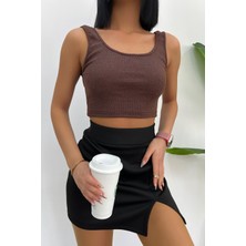 Hanclo Kadın Askılı Crop Top Bluz