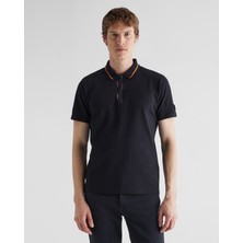 Gant Erkek Siyah Regular Fit Yarım Fermuarlı Polo 2423103T.5