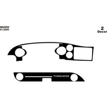 meriç cockpit design Meriç® Isuzu Turkuaz Ön Torpido Kaplama Maun 2 Parça 2005-›