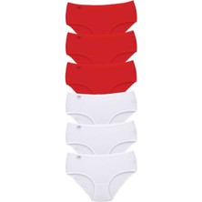 Tutku 6 Adet Tutku Kadın Yüksek Bel Bato Ince Lastik Külot S7