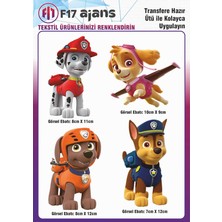 F17 Ajans Ütü Ile Yapışan Tekstil Baskı Görseli Paw Patrol