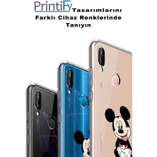 Printify Apple iPhone 14 Plus Uyumlu Kapak Mickey Mouse Tasarımlı Şeffaf Silikon Kılıf