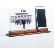 Anadolia 100. Yıl Anısına Takvimli Telefon Destekli 3 Boyutlu Dekoratif Cam Obje