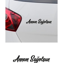 New Jargon Annem Sağolsun Araba Sticker, Oto Sticker 14X3CM