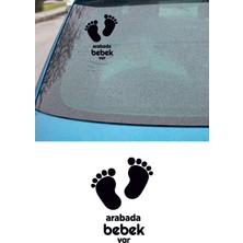 New Jargon Arabada Bebek Var Sticker Yapıştırma Çıkartma 12X9CM