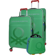 Benetton 14BNT2200-01-YSL Trolley 70 Cm Yeşil Büyük Boy Valiz