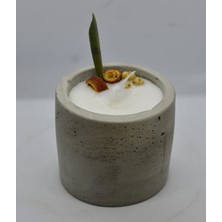 Urania Candle Urania | Soya Mum| Doğal Sandal -Lavanta- Kahve- Amber ve Tarçın Kokusu |%100 Doğal Soya Mum | Beton Gri Saksı | Vegan |dekoratif Mum| Aromaterapi Mum