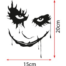 New Jargon Joker Yüzü Maske 3 Sticker Araba Oto Arma Duvar Çıkartma 20X15CM