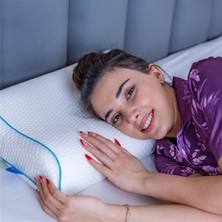 Simple The Pillow Boyun Destekli Visco Yastık Boyun Fıtığı Boyun Düzleşmesi Için Ortopedik Boyun Yastığı 55*35*13*8