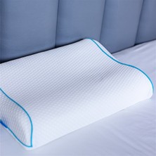 Simple The Pillow Boyun Destekli Visco Yastık Boyun Fıtığı Boyun Düzleşmesi Için Ortopedik Boyun Yastığı 55*35*13*8