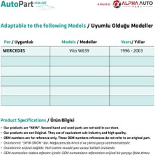 Alpha Auto Part Mercedes Vito , W639 Için Ön Kapı Cam Tamir Takımı-Set