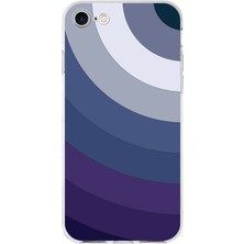 Printify Apple iPhone Se 2020 Uyumlu Kapak Renk Cümbüşü Tasarımlı Şeffaf Silikon Kılıf