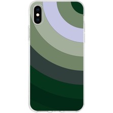 Printify Apple iPhone Xs Max Uyumlu Kapak Renk Cümbüşü Tasarımlı Şeffaf Silikon Kılıf