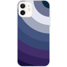 Printify Apple iPhone 12 Uyumlu Kapak Renk Cümbüşü Tasarımlı Şeffaf Silikon Kılıf