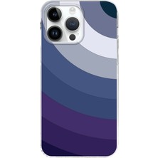 Printify Apple iPhone 14 Pro Uyumlu Kapak Renk Cümbüşü Tasarımlı Şeffaf Silikon Kılıf