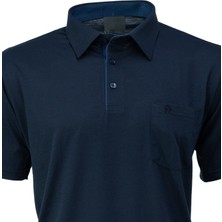 Oppland Erkek Cepli Kısa Kollu Düz Renk Normal Kesim Pamuklu Kumaş Gömlek Yaka T-Shirt