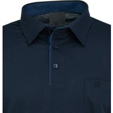 Oppland Erkek Cepli Kısa Kollu Düz Renk Normal Kesim Pamuklu Kumaş Gömlek Yaka T-Shirt