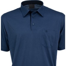 Oppland Erkek Cepli Kısa Kollu Düz Renk Normal Kesim Pamuklu Kumaş Gömlek Yaka T-Shirt