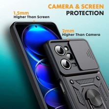 MTK Moveteck Xiaomi Redmi Note 12 Pro 5g Kılıf Arazi Tip Armor Zırh Tank Kılıf ve Tam Kaplar Ekran Koruyucu Set